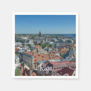 View of Riga old town from above Napkin