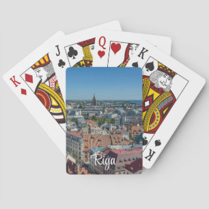 View of Riga old town from above Playing Cards
