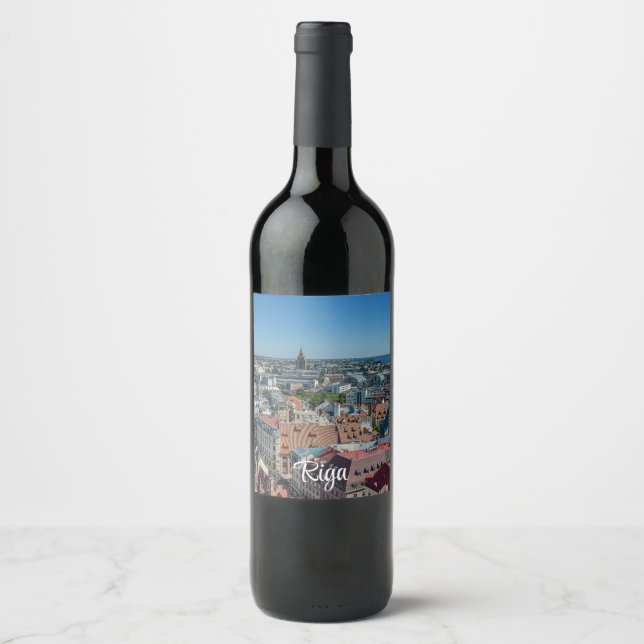 View of Riga old town from above Wine Label (Front)