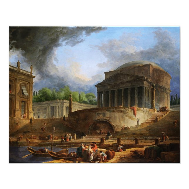 View of Ripetta by Hubert Robert Photo Print (Front)