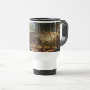 View of Ripetta by Hubert Robert Travel Mug