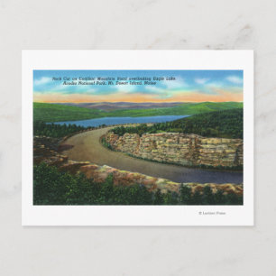 View of Rock Cut on Cadillac Mt Viewing Eagle Postcard