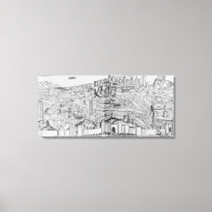 View of Rome, 1493 Canvas Print