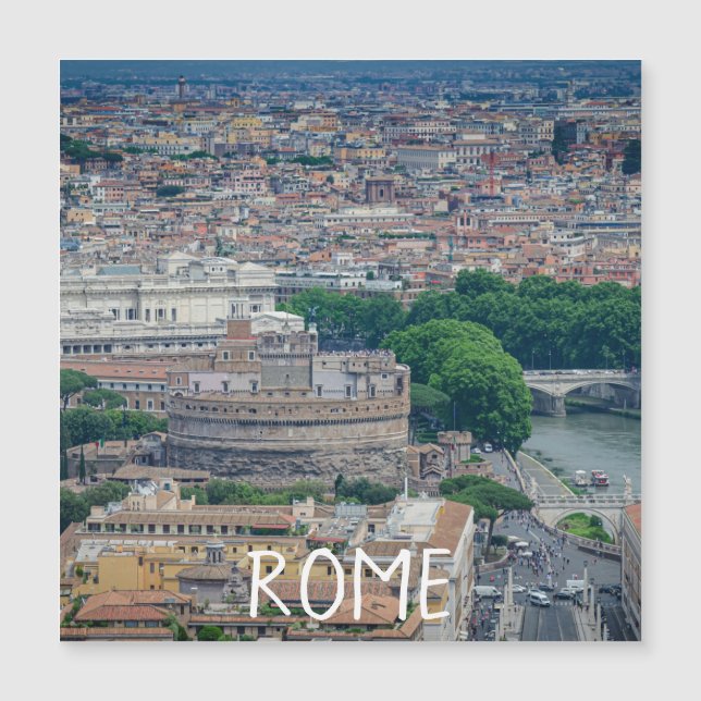 View of Rome historic city center from above Magne (Front)