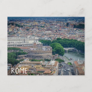 View of Rome historic city center from above Postcard