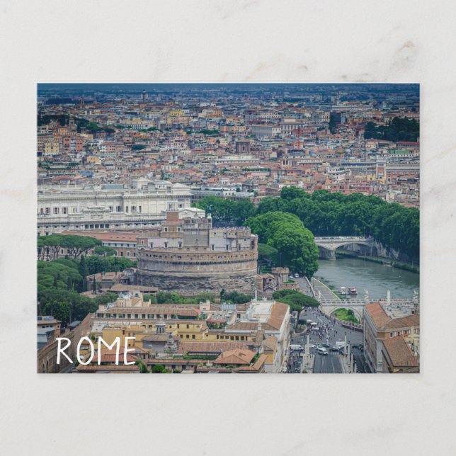 View of Rome historic city center from above Postcard (Front)