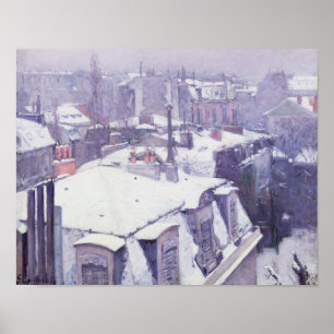View of Roofs  or Roofs under Snow, 1878 Poster