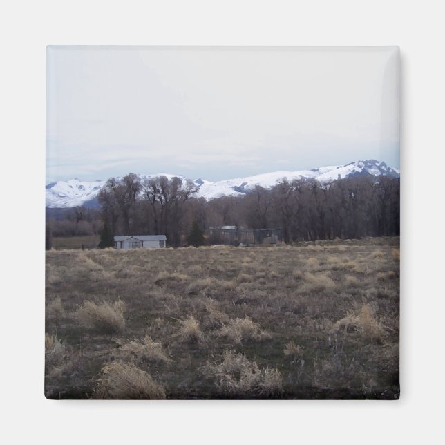 View Of Ruby Mountains Magnet (Front)