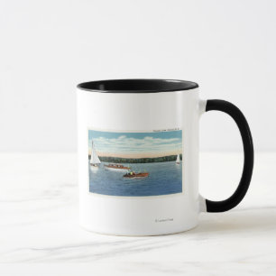 View of Sail and Motor Boats on Owasco Lake Mug