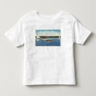 View of Sail and Motor Boats on Owasco Lake Toddler T-Shirt