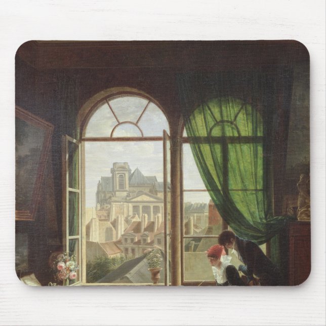 View of Saint-Eustache Church Mouse Mat (Front)