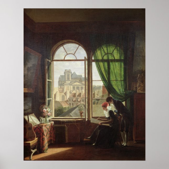 View of Saint-Eustache Church Poster (Front)