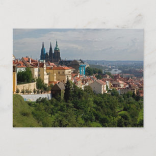 View of Saint Vitus's Cathedral, Prague, Czech Postcard