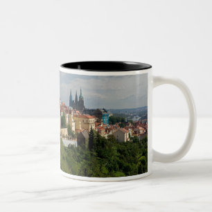 View of Saint Vitus's Cathedral, Prague, Czech Two-Tone Coffee Mug