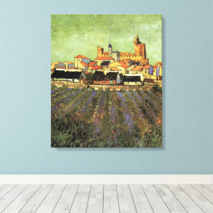 View of Saintes Maries by Vincent van Gogh Canvas Print