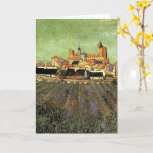 View of Saintes Maries by Vincent van Gogh Card