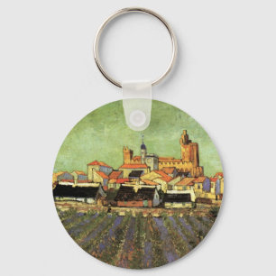 View of Saintes Maries by Vincent van Gogh Key Ring