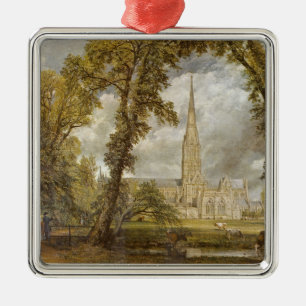 View of Salisbury Cathedral (by John Constable) Metal Tree Decoration