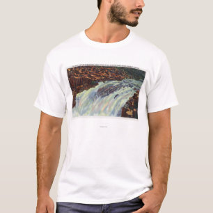 View of Salmon Jumping Punch Bowl Falls T-Shirt