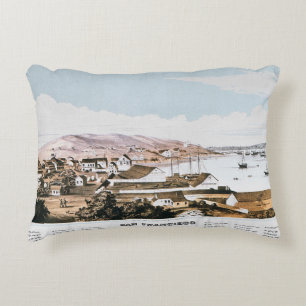 View Of San Francisco, 1849 Decorative Cushion