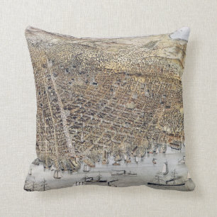 View Of San Francisco, 1878 Cushion