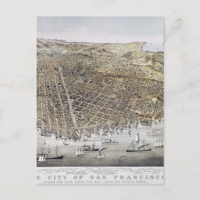 View Of San Francisco, 1878 Postcard (Front)