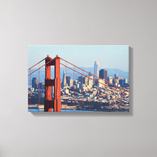 View of San Francisco Through Golden Gate Bridge Canvas Print