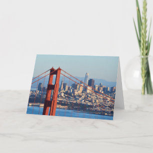 View of San Francisco Through Golden Gate Bridge Card