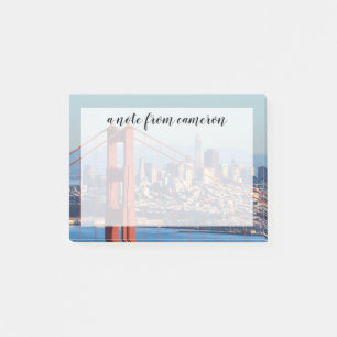 View of San Francisco Through Golden Gate Bridge Post-it Notes