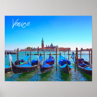 View of San Giorgio Maggiore Island Venice Italy Poster