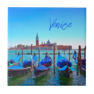 View of San Giorgio Maggiore Island Venice Italy Tile