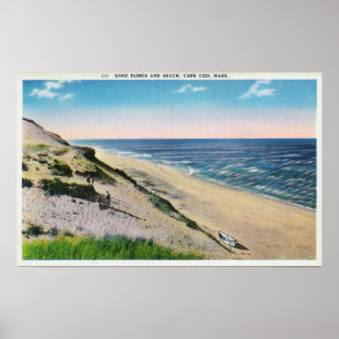 View of Sand Dunes and the Beach Poster