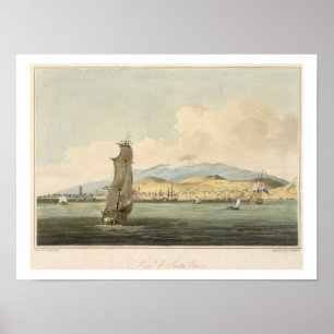 View of Santa Cruz, plate 3 from 'A Voyage to Coch Poster