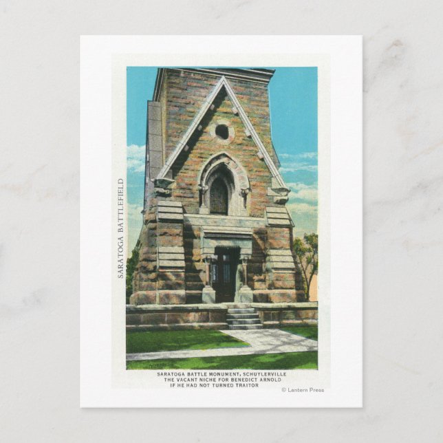 View of Saratoga Battle Monument Postcard (Front)