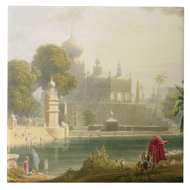 View of Sassoor in the Deccan, from Volume II of ' Tile (Front)