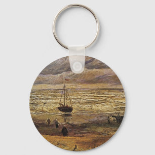 View of Sea at Scheveningen by Vincent van Gogh Key Ring