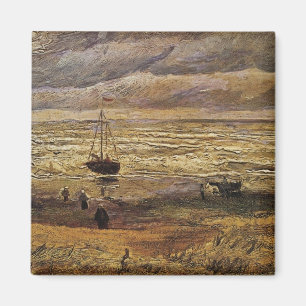 View of Sea at Scheveningen by Vincent van Gogh Magnet