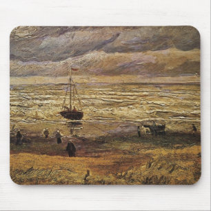 View of Sea at Scheveningen by Vincent van Gogh Mouse Mat