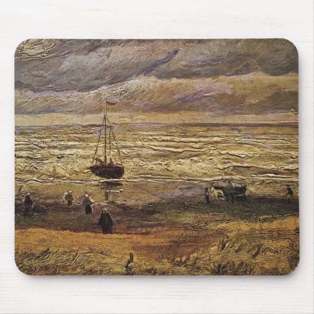 View of Sea at Scheveningen by Vincent van Gogh Mouse Mat (Front)