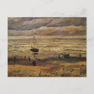 View of Sea at Scheveningen by Vincent van Gogh Postcard