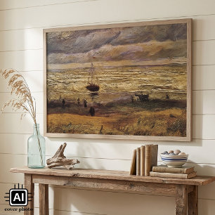 View of Sea at Scheveningen by Vincent van Gogh Poster