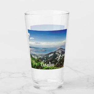 View of sea from mountains glass