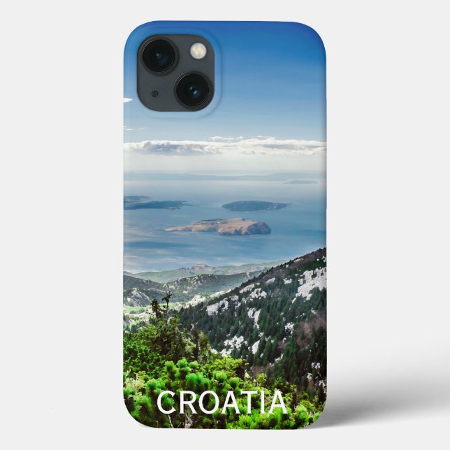 View of sea from mountains in Croatia Case-Mate iPhone Case (Back)