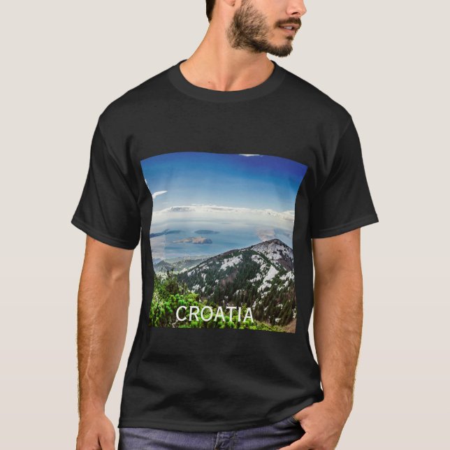 View of sea from mountains in Croatia T-Shirt (Front)