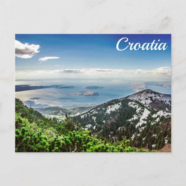 View of sea from mountains postcard (Front)