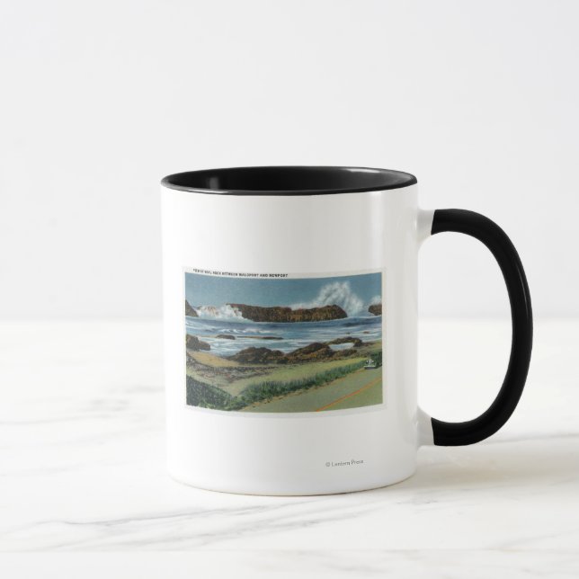 View of Seal Rock in between Waldport and Mug (Right)