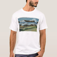 View of Seal Rock in between Waldport and