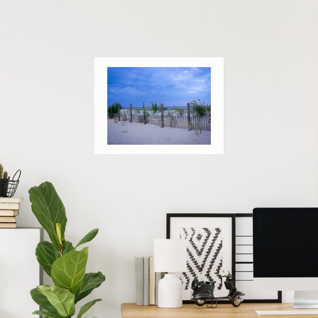 View of Seaside Park Dunes, August 2017 by S.N.  Poster (Home Office)