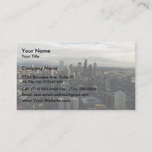 View Of Seattle City From Top Of Space Needle Business Card