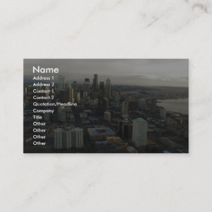 View Of Seattle City From Top Of Space Needle Business Card